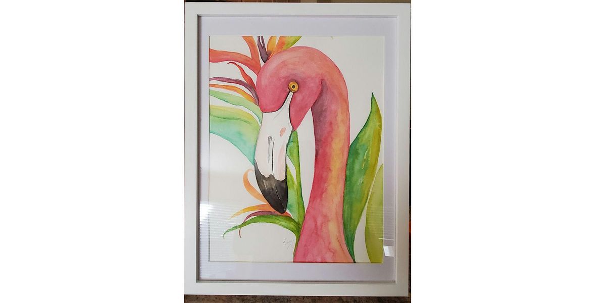 Flamingo Watercolor Paint Class, 12 July | Event in Ormond Beach | AllEvents