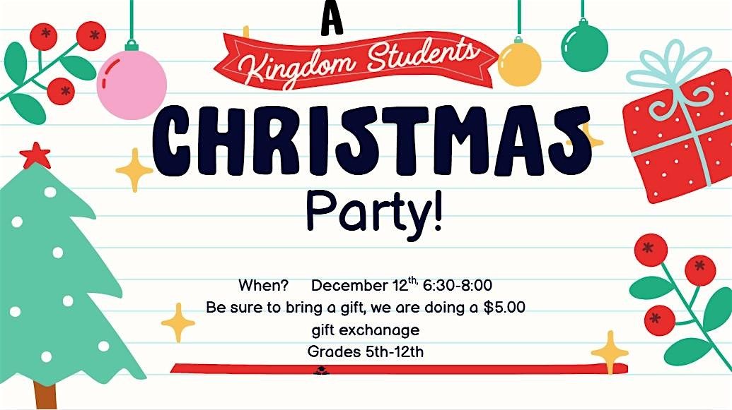 YOUTH GROUP CHRISTMAS PARTY, 12 December | Event in South Chicago Heights | AllEvents