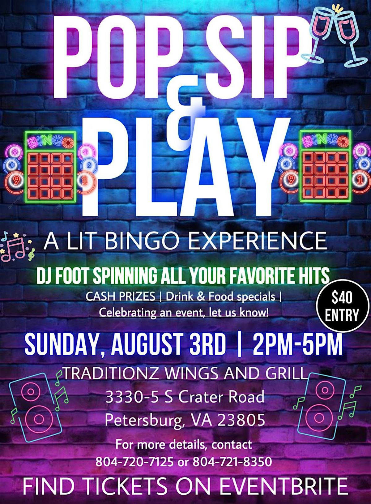 POP, SIP & PLAY:A LIT BINGO EXPERIENCE, 3 August | Event in Petersburg | AllEvents