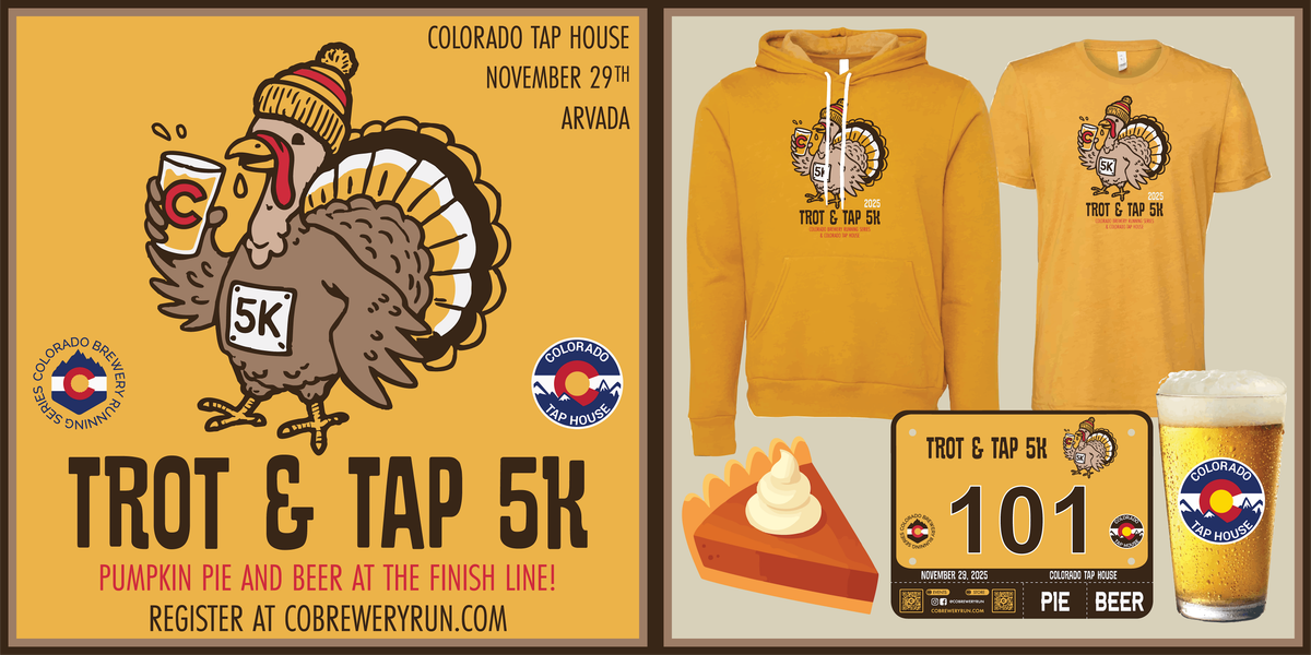 Trot & Tap 5k @ Colorado Tap House | 2025 CO Brewery Running Series, 29 November | Event in Arvada | AllEvents