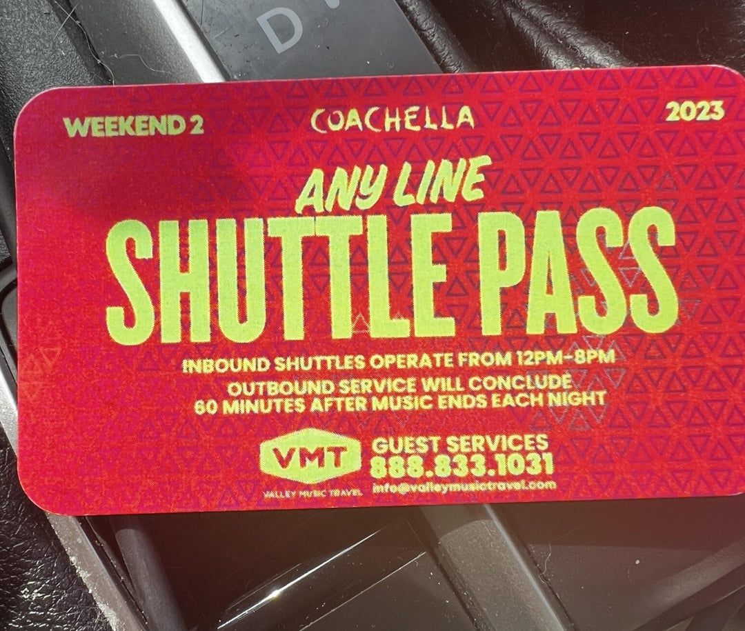 Shuttle Passes Only: Coachella 2024 Weekend 2, Empire Polo Field