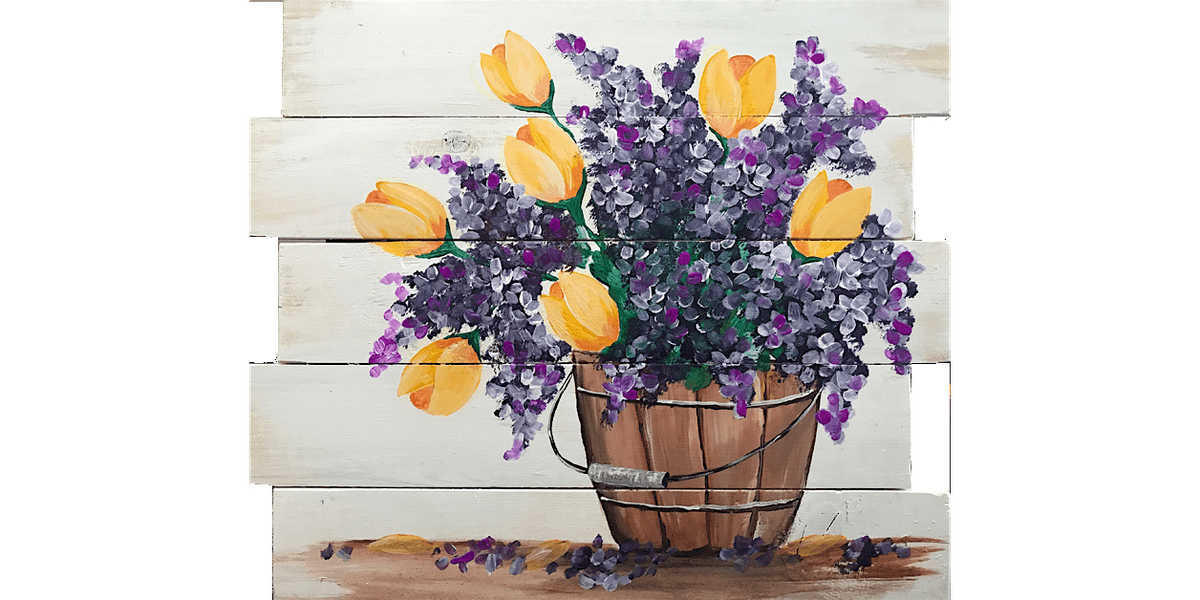 Country Tulips Wood Pallet - Paint and Sip in Boston | Classpop!™, 5 September | Event in Lexington | AllEvents
