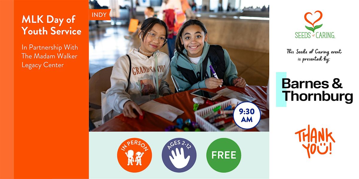In Person: MLK Day of Youth Service @ 9:30am, 19 January | Event in Indianapolis | AllEvents