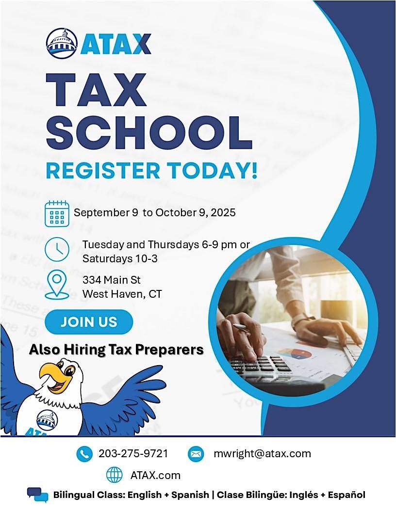 Tax School, 9 September | Event in West Haven | AllEvents
