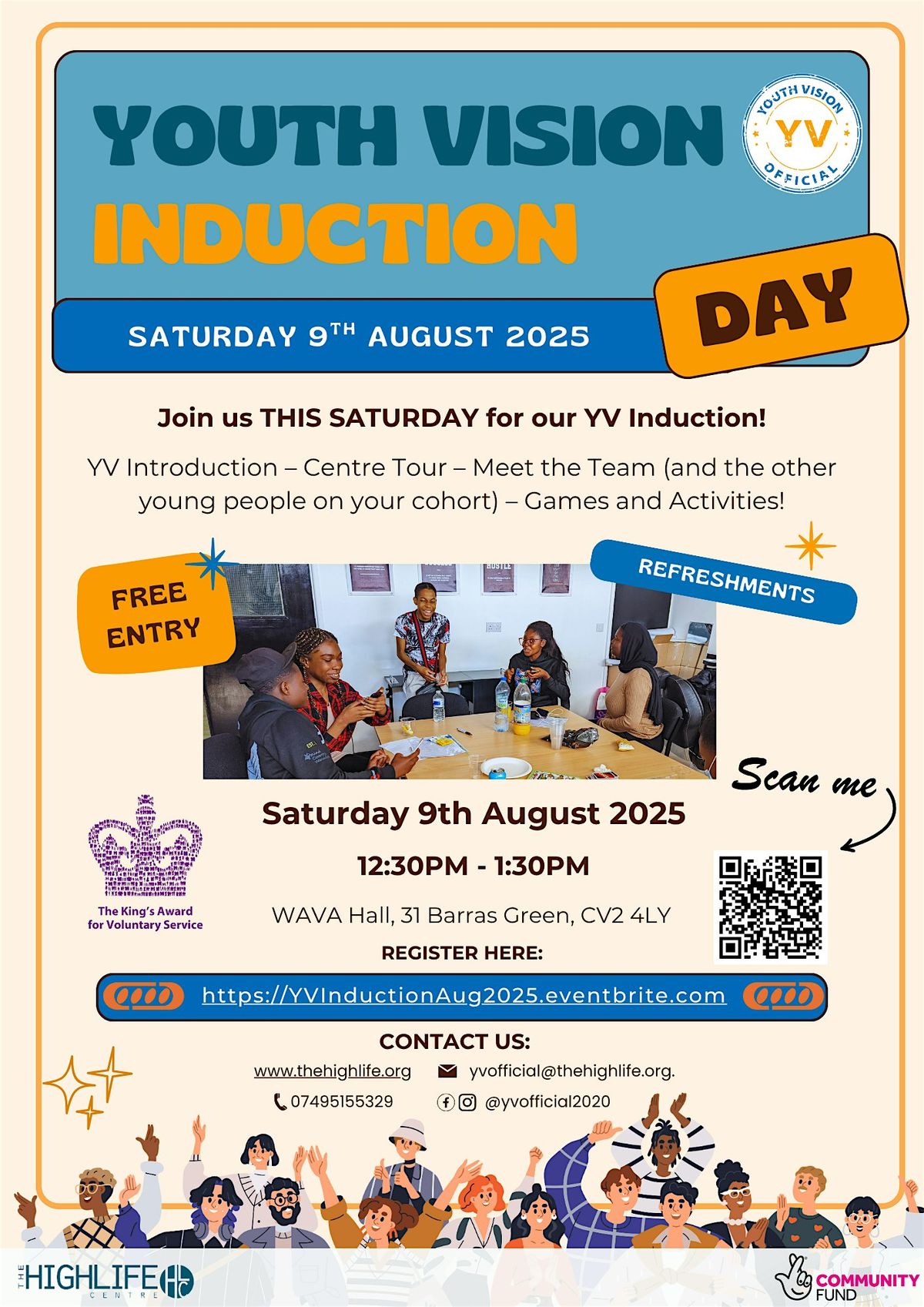 Youth Vision Induction, 9 August | Event in Coventry | AllEvents