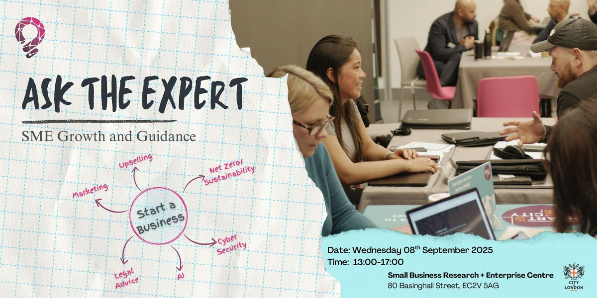 Ask the experts: SME growth and guidance, 8 October | Event in London | AllEvents