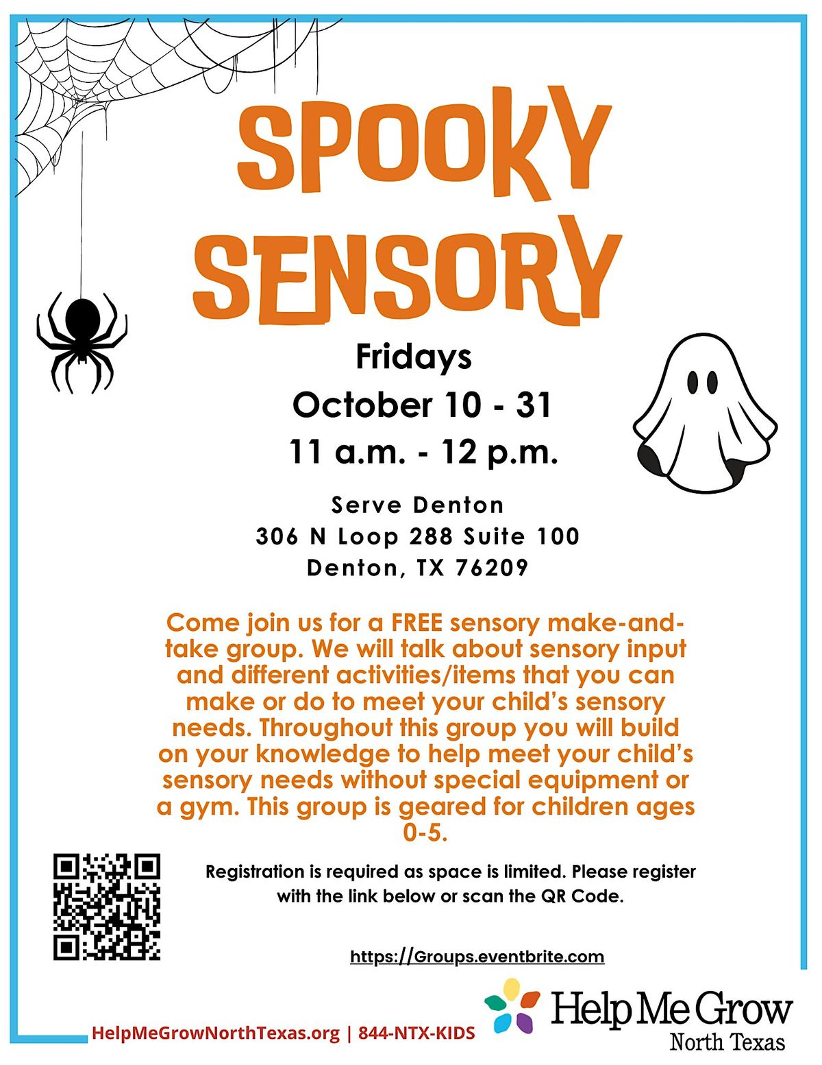 Face to Face Spooky Sensory Group (Bilingual) - Serve Denton, 10 October | Event in Denton | AllEvents