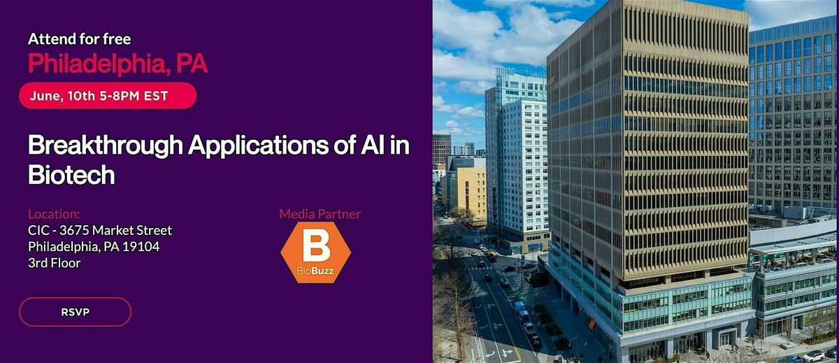 Innovations in Life Science: Breakthrough Applications of AI in Biotech, 10 June | Event in Philadelphia | AllEvents
