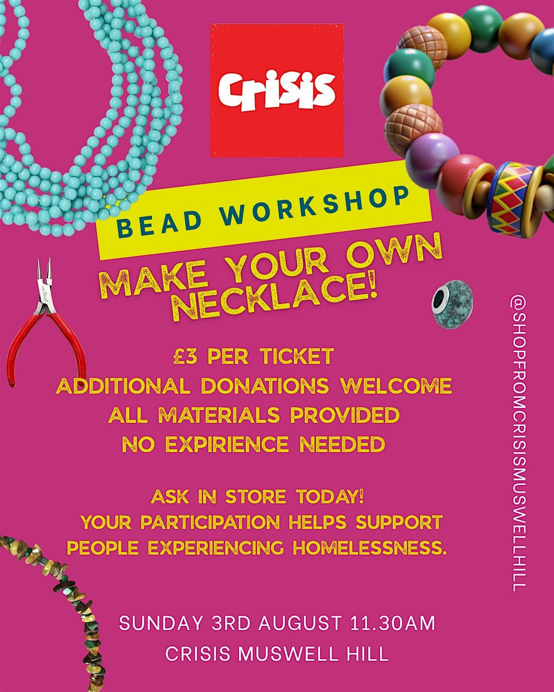 Bead Workshop, 3 August | Event in London | AllEvents