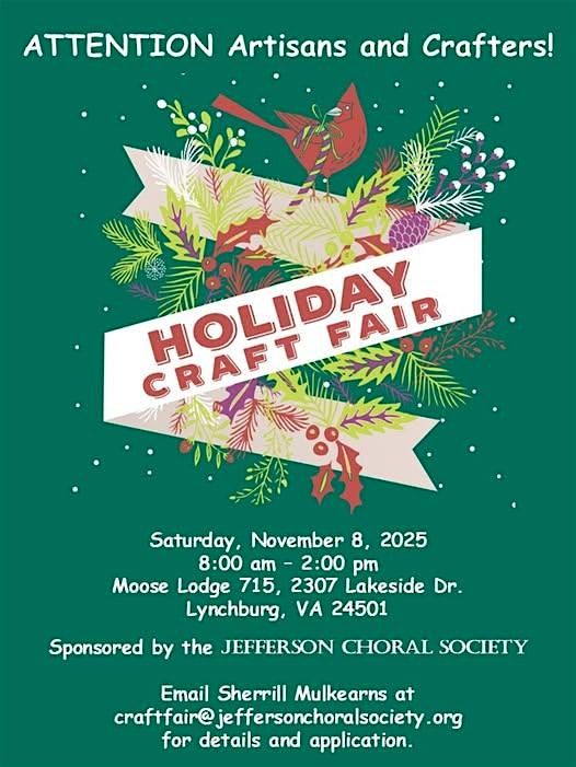 Craft Fair presented by Jefferson Choral Society, 8 November | Event in Lynchburg | AllEvents