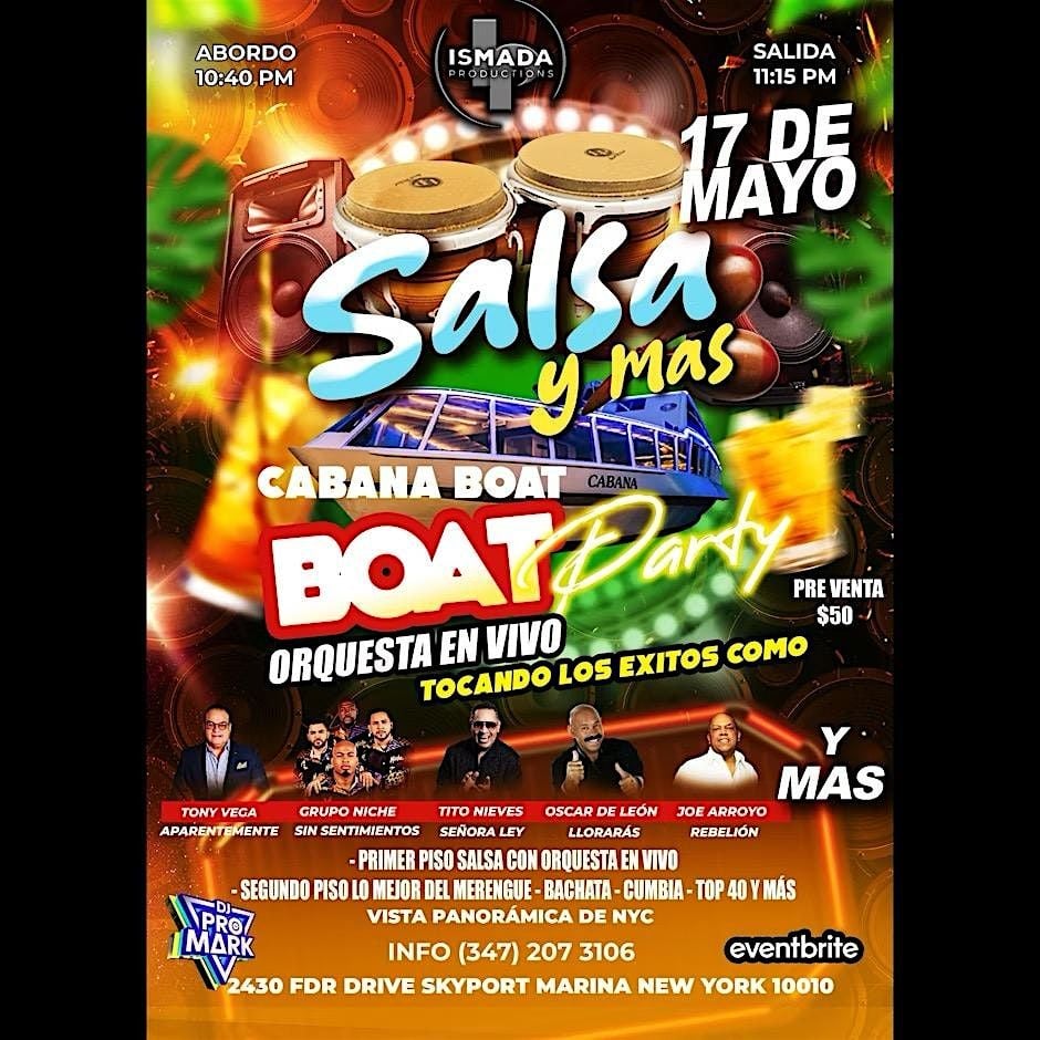 SALSA BOAT PARTY 2025 | NYC, 17 May | Event in New York | AllEvents
