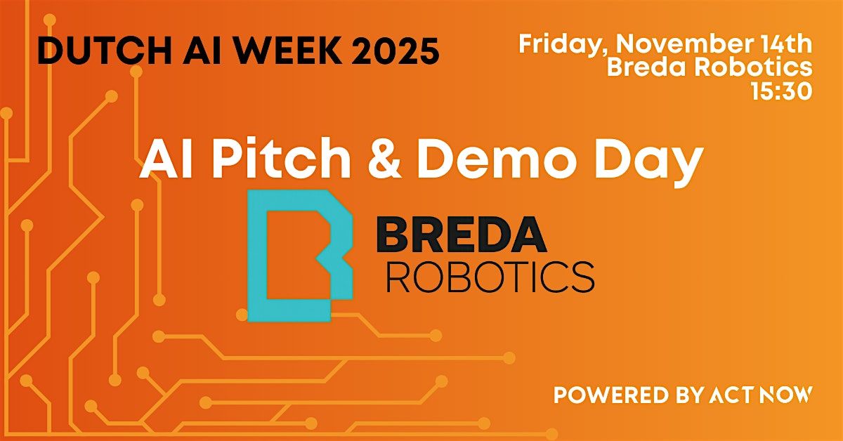 AI Pitch & Demo Day - Dutch AI Week, 14 November | Event in Breda | AllEvents