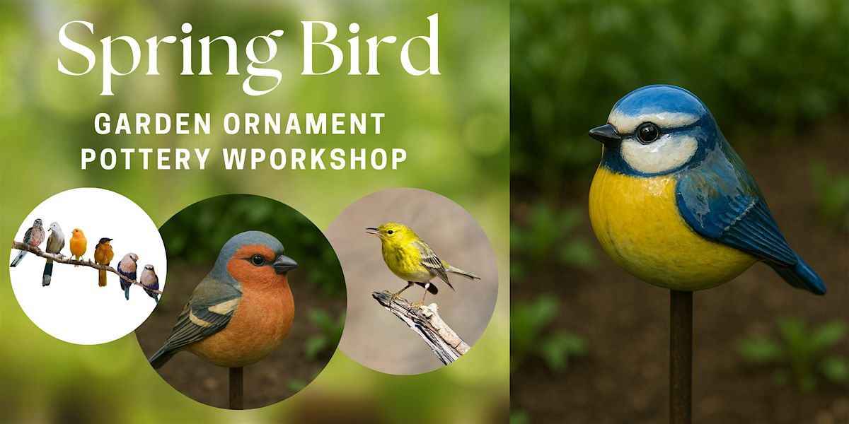 Spring Bird Garden Ornament Pottery Workshop, 12 April | Event in Cullompton | AllEvents