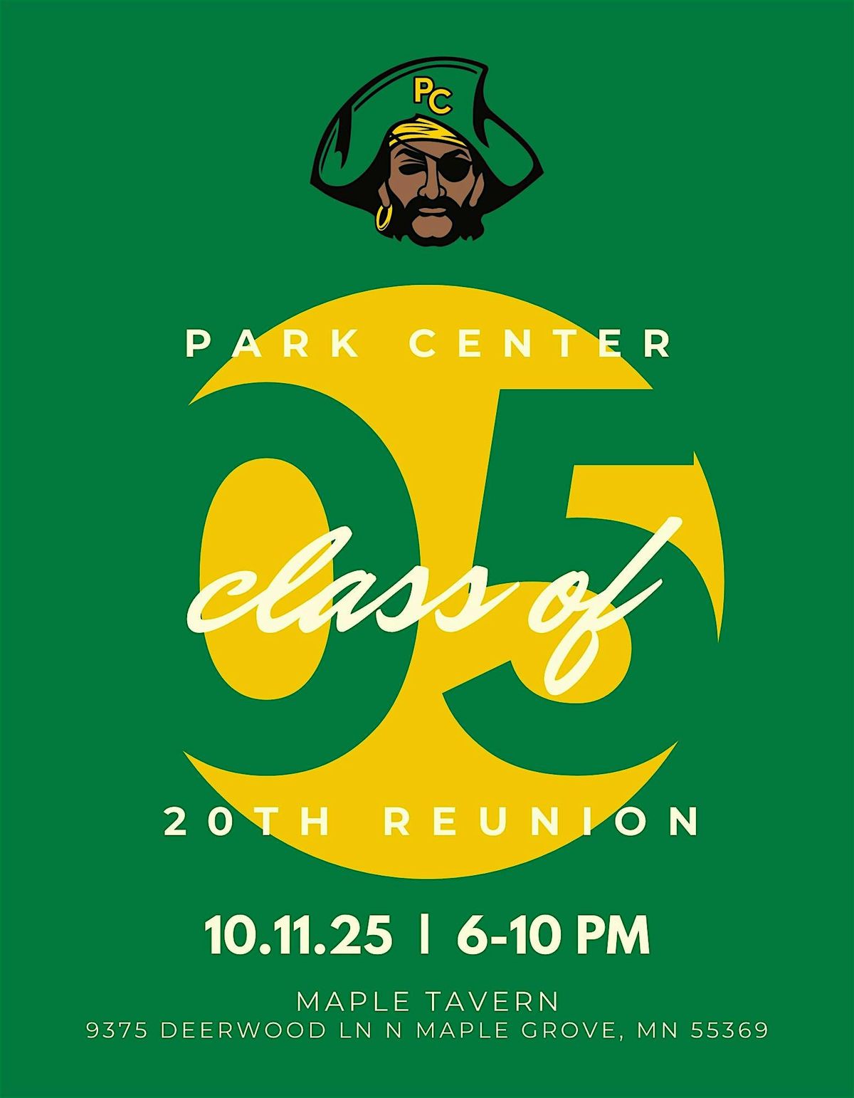 Park Center Class of 2005 20th Reunion, 11 October | Event in Maple Grove | AllEvents
