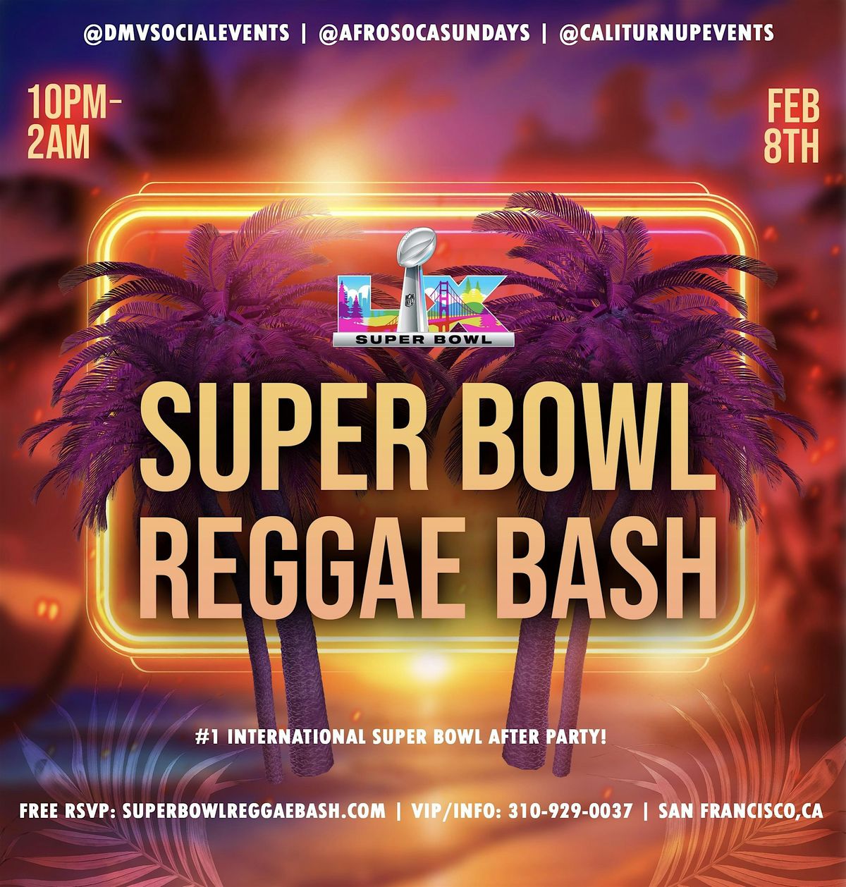Super Bowl Reggae Bash  After Party | International  Vibez, 8 February | Event in San Francisco | AllEvents