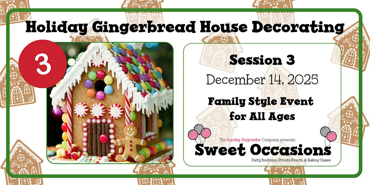 Holiday Gingerbread House Decorating- Session 3, 14 December | Event in Lahaska | AllEvents