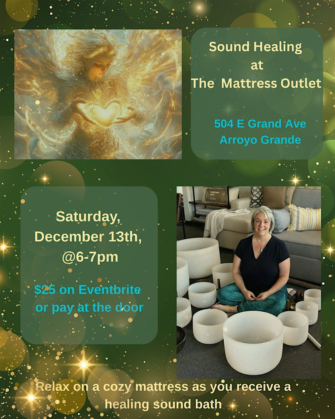 December Sound Healing at The Mattress Outlet, 13 December | Event in Arroyo Grande | AllEvents