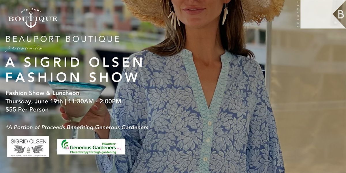 Beauport Boutique Presents: A Sigrid Olsen Fashion Show, 19 June | Event in Gloucester | AllEvents
