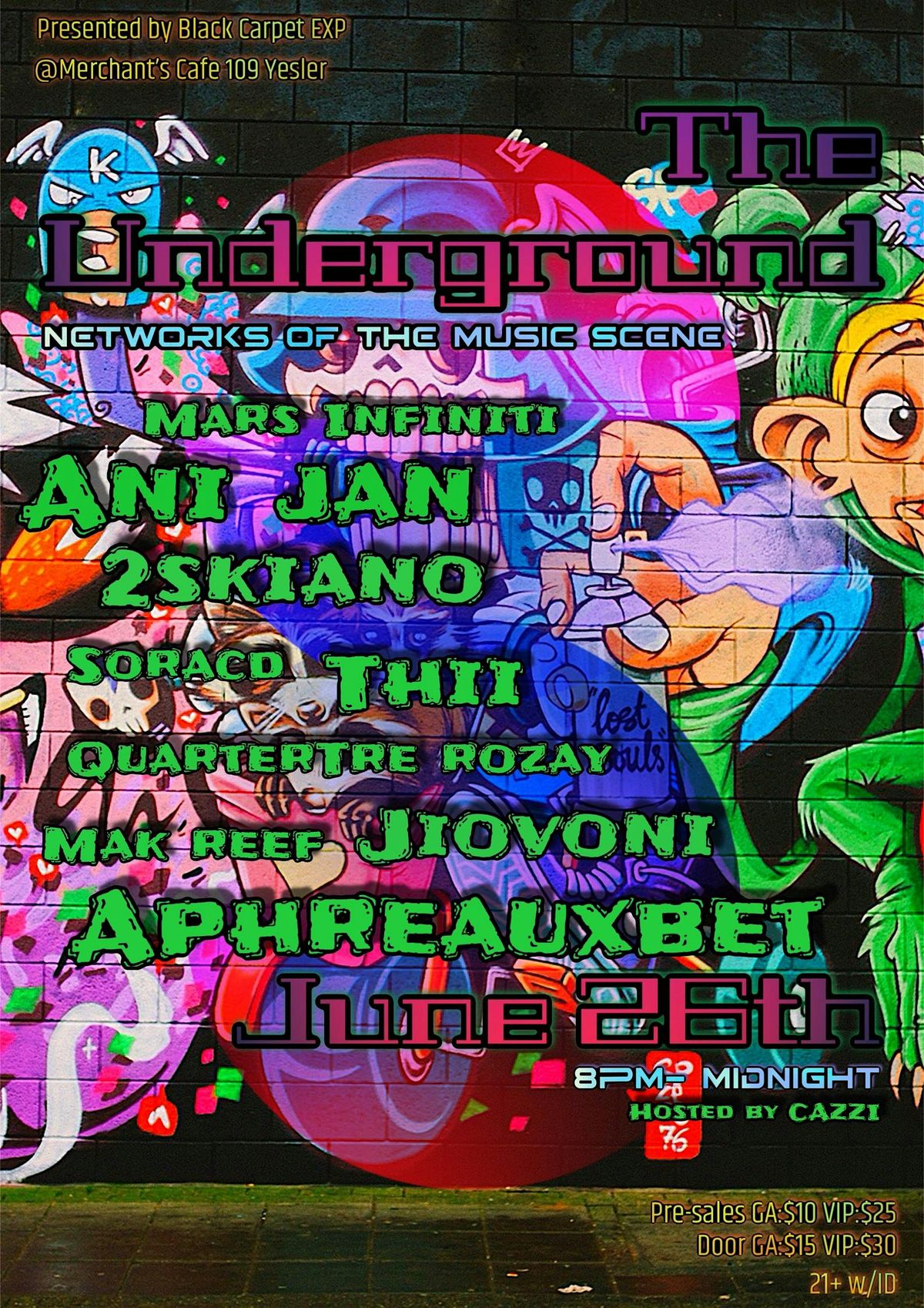 THE UNDERGROUND: LIVE HIP-HOP PERFORMANCES | DRINKS | FOOD | NETWORKING, 26 June | Event in Seattle | AllEvents