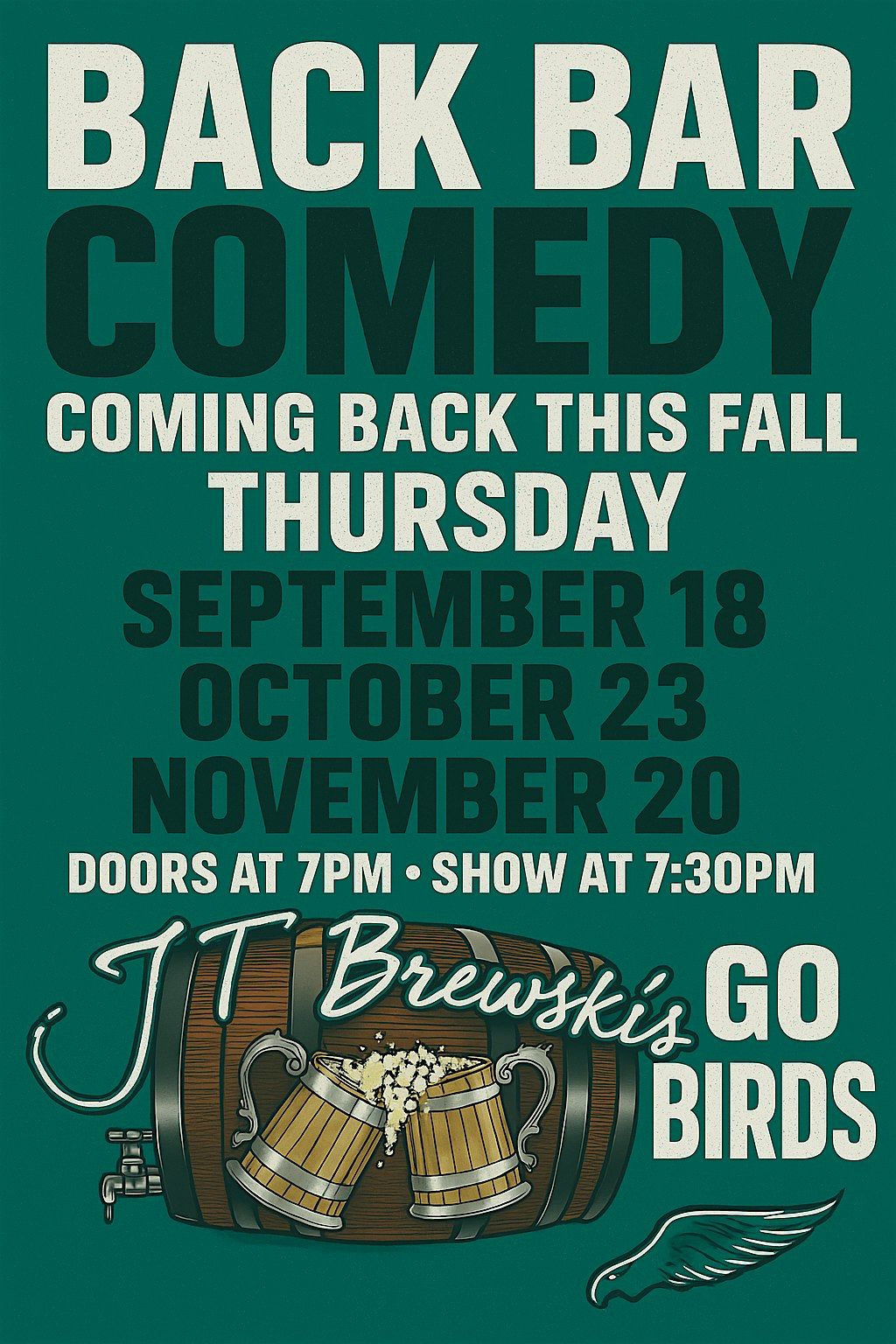 Back Bar Comedy, 18 September | Event in Upper Darby | AllEvents