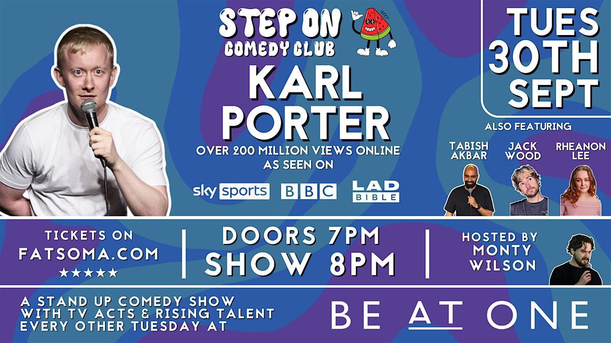 KARL PORTER + Support | Step On Comedy Club, 30 September | Event in Salford | AllEvents