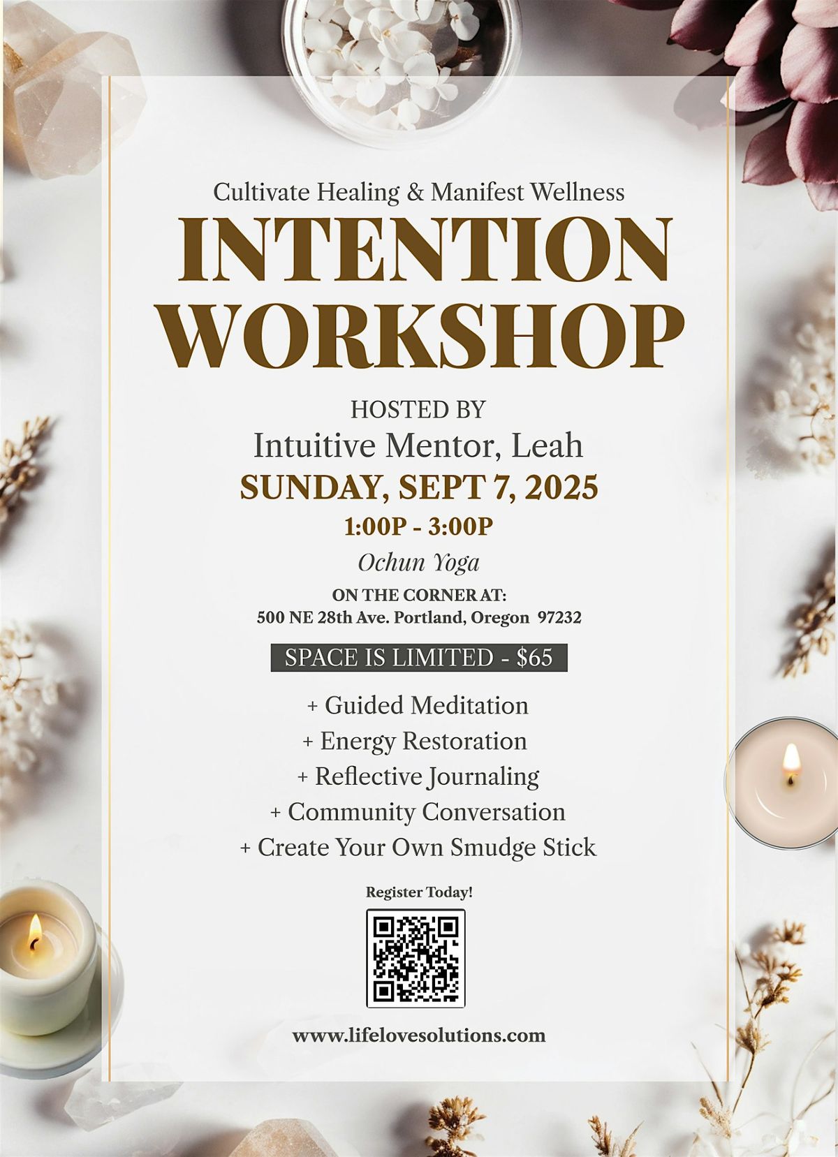 INTENTION WORKSHOP, 7 September | Event in Portland | AllEvents
