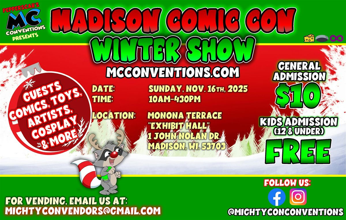 Madison Comic Con Winter Show, 16 November | Event in Madison | AllEvents