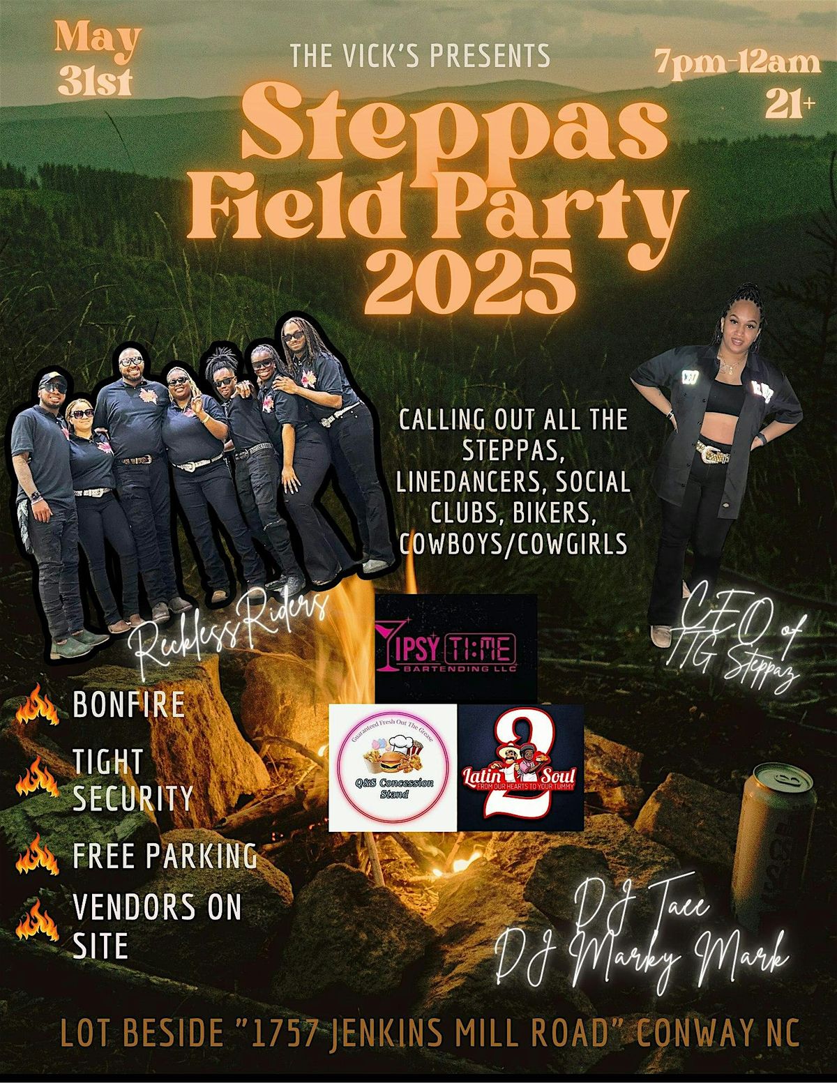 The Vicks Presents “Steppas Field Party” | Event in Conway | AllEvents