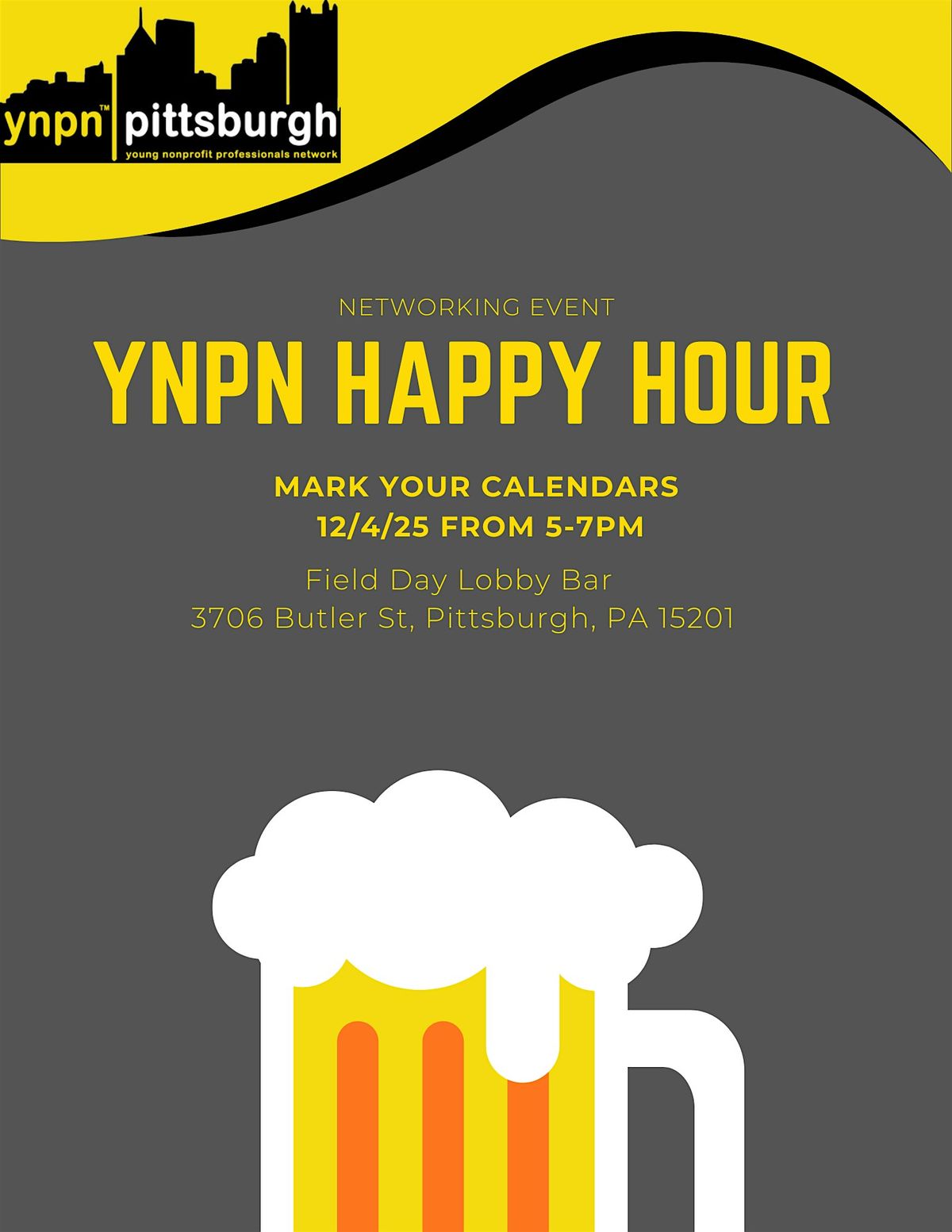YNPN December Networking Happy Hour, 4 December | Event in Pittsburgh | AllEvents