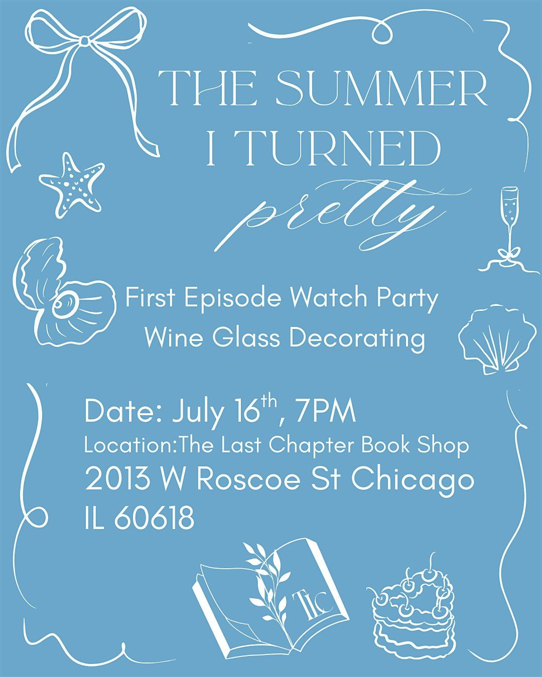 The Summer I turned pretty watch party & wine glass decorating, 16 July | Event in Chicago | AllEvents