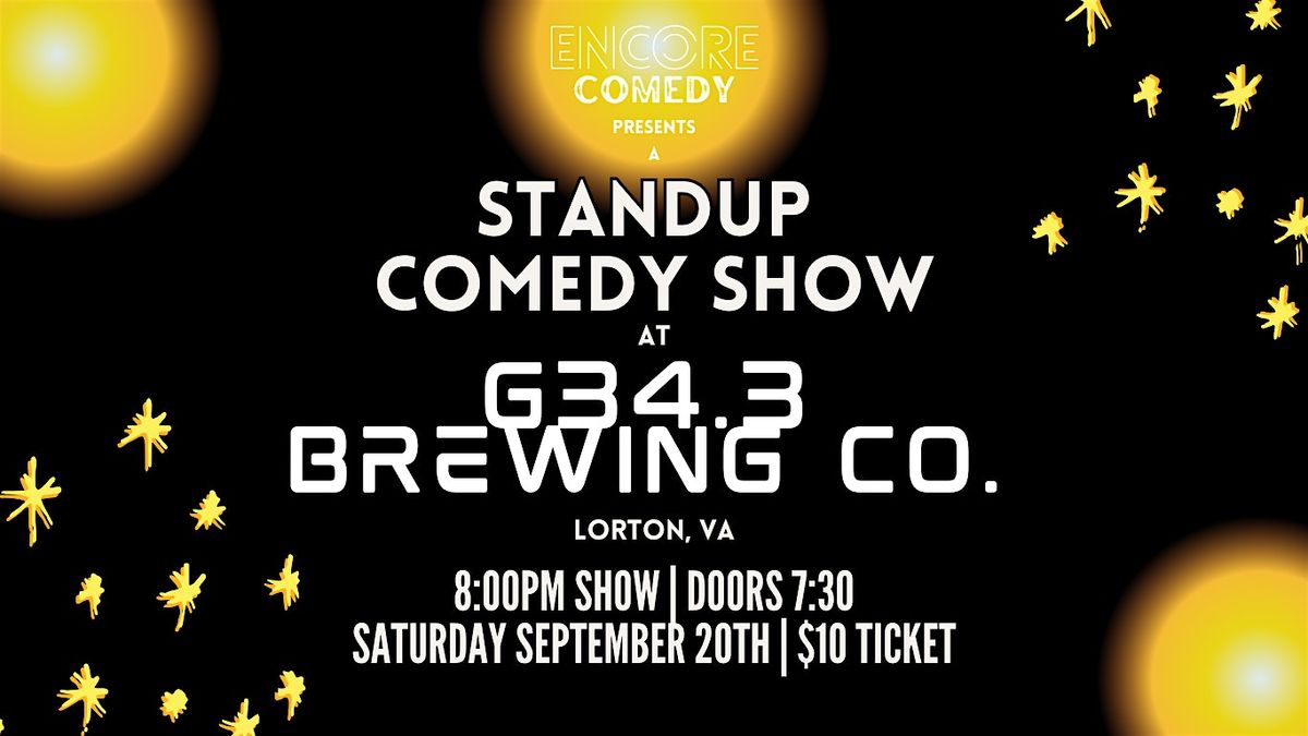 Standup Comedy at G34.3 Brewing Co!, 20 September | Event in Lorton | AllEvents