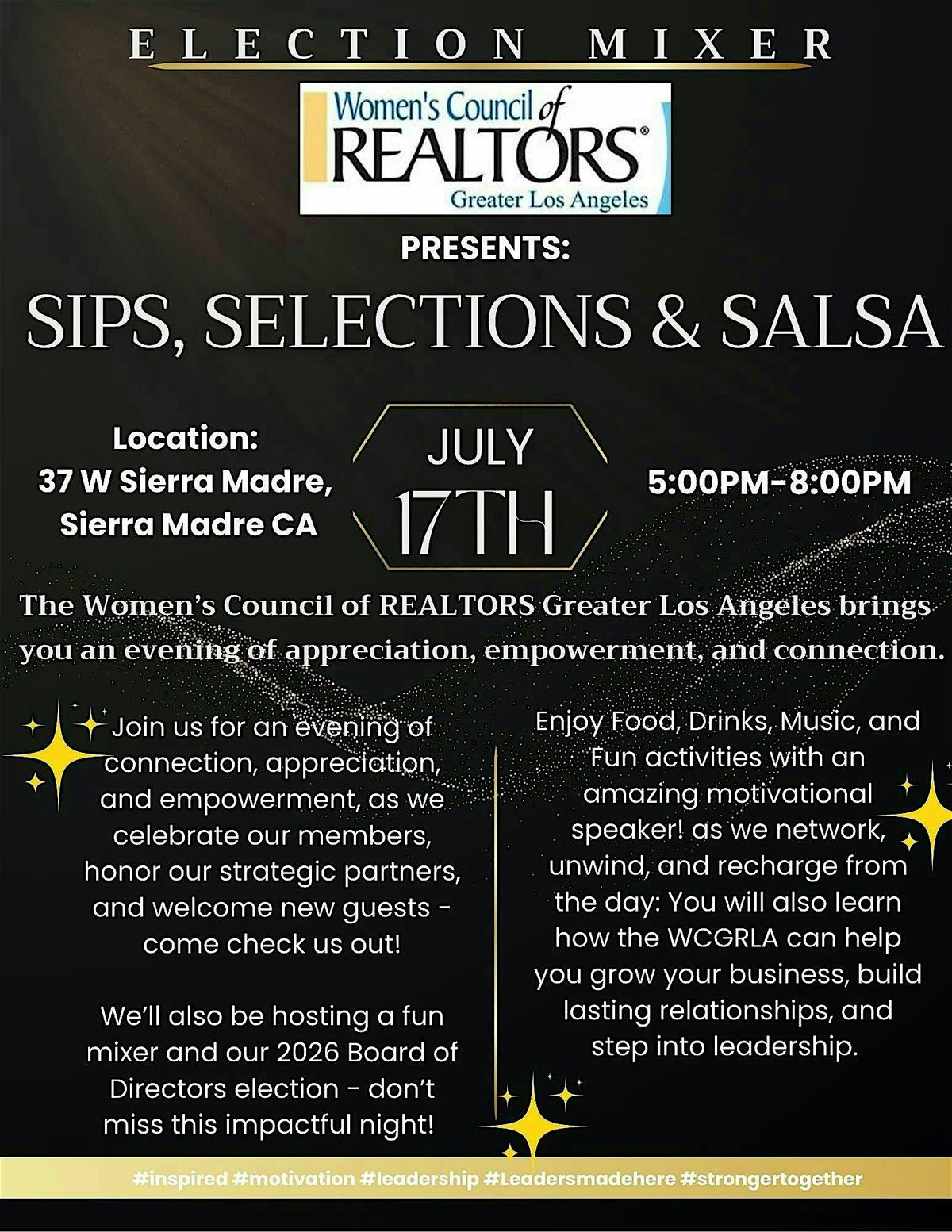 SIPS, SELECTIONS & SALSA, 17 July | Event in Sierra Madre | AllEvents