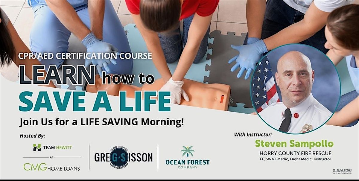 CPR Certification - The Gift of Life, 12 December | Event in Myrtle Beach | AllEvents
