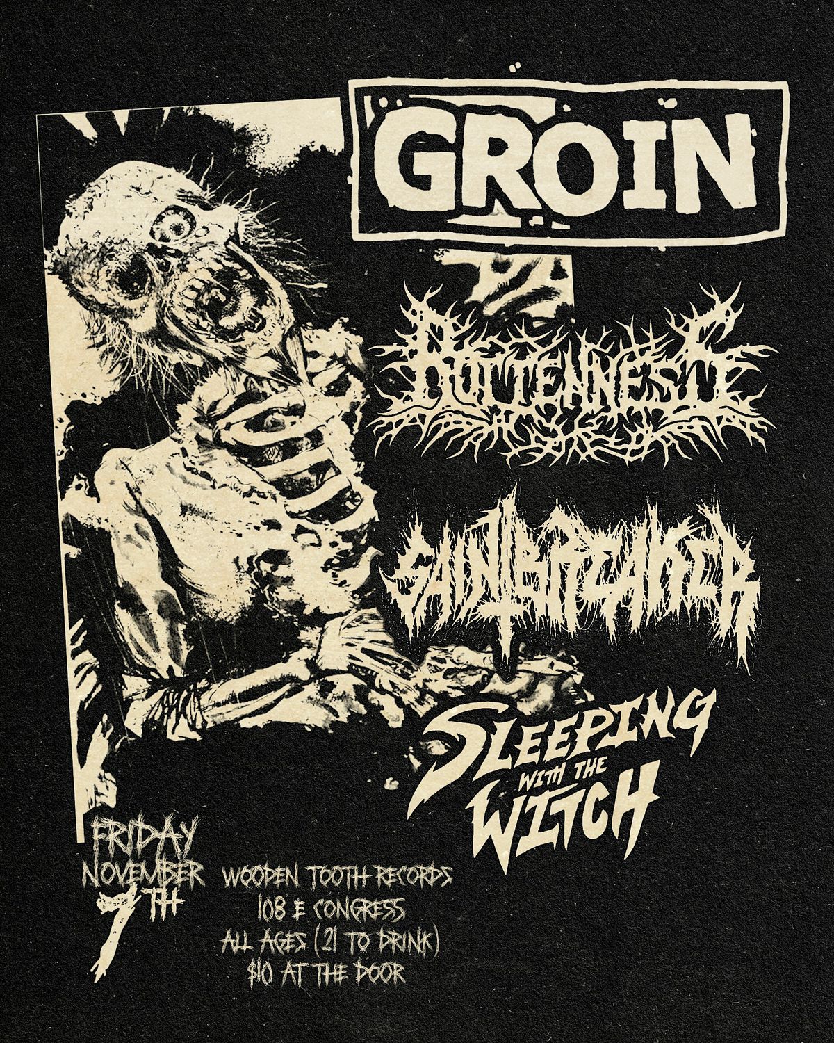 GROIN, Saintbreaker, Sleeping With The Witch, and Rottenness, 7 November | Event in Tucson | AllEvents
