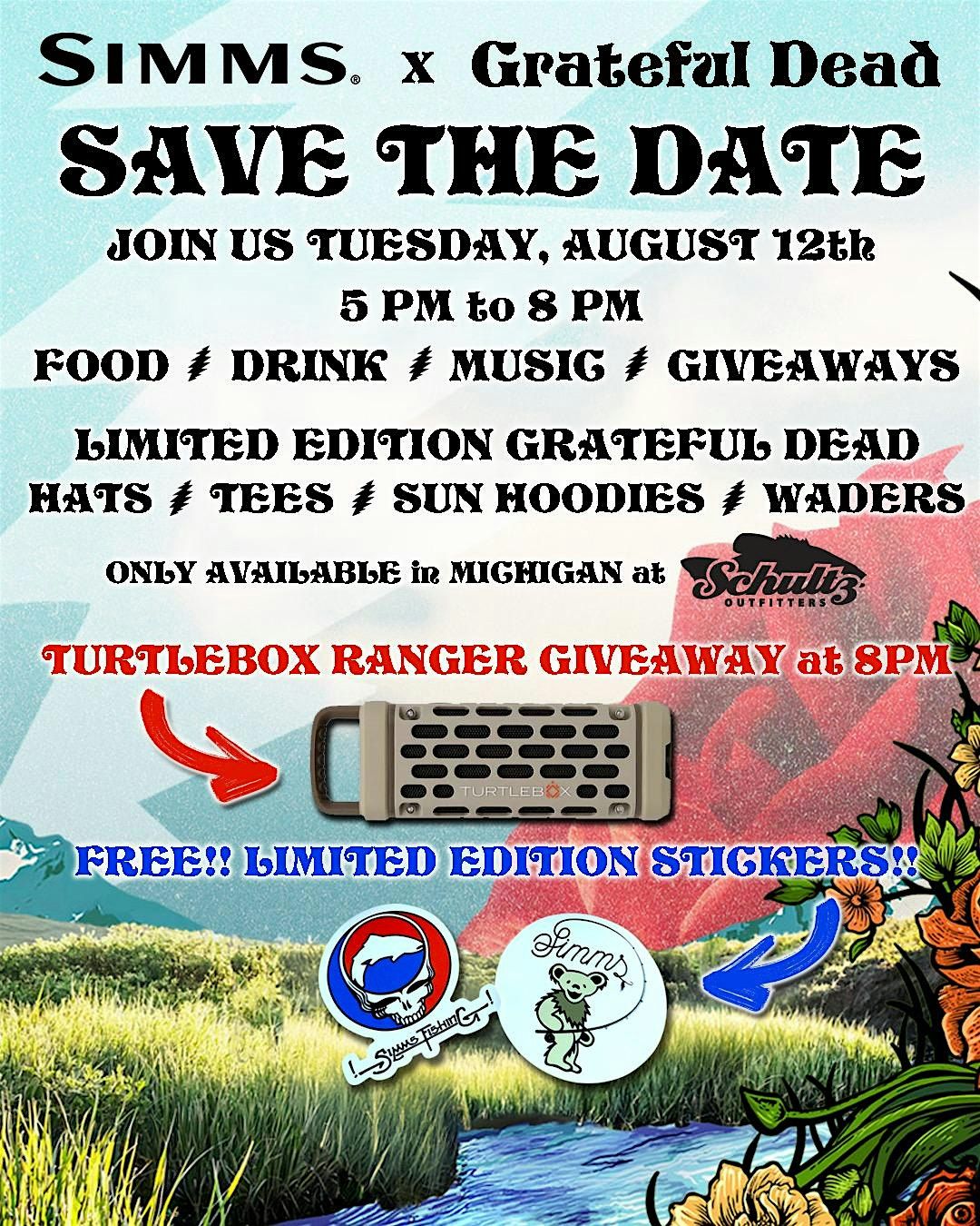 Grateful Dead x Simms @ SO, 12 August | Event in Ypsilanti | AllEvents