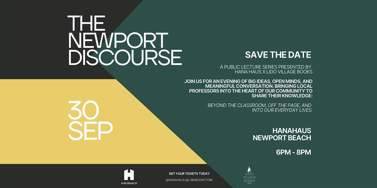 The Newport Discourse, 30 September | Event in Newport Beach | AllEvents