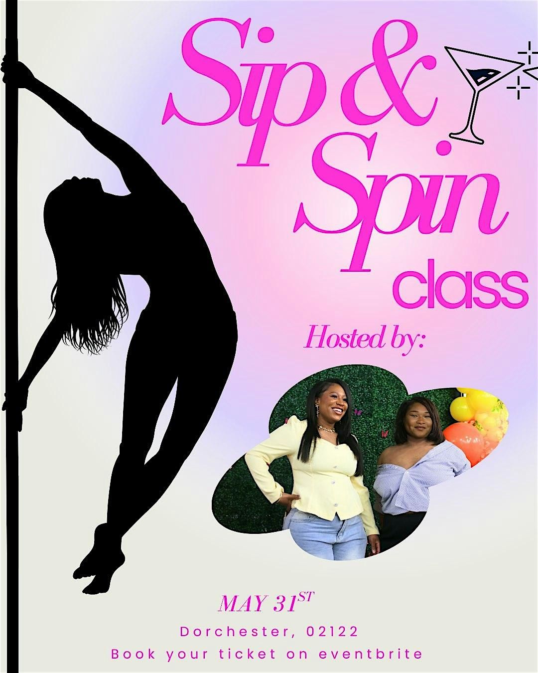 Sip & Spin Pole Class, 31 May | Event in Boston | AllEvents