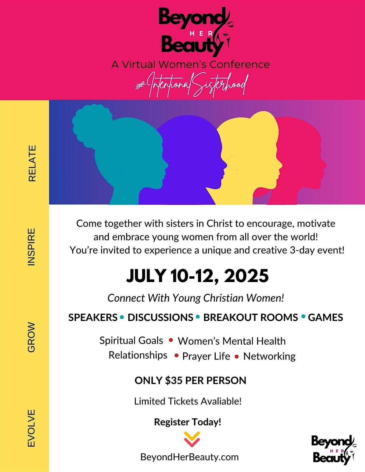"Beyond Her Beauty" - A 3-Day Virtual Women's Conference, 10 July | Online Event | AllEvents