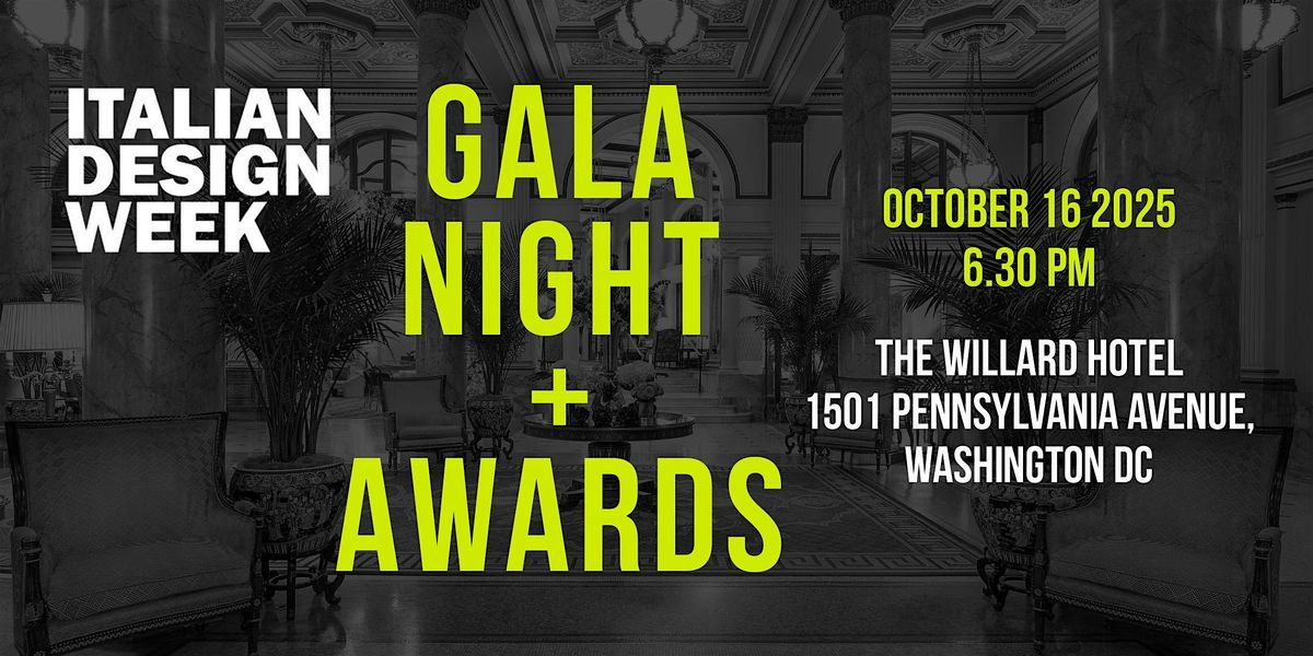 Italian Design Week Gala Dinner, 16 October | Event in Washington | AllEvents