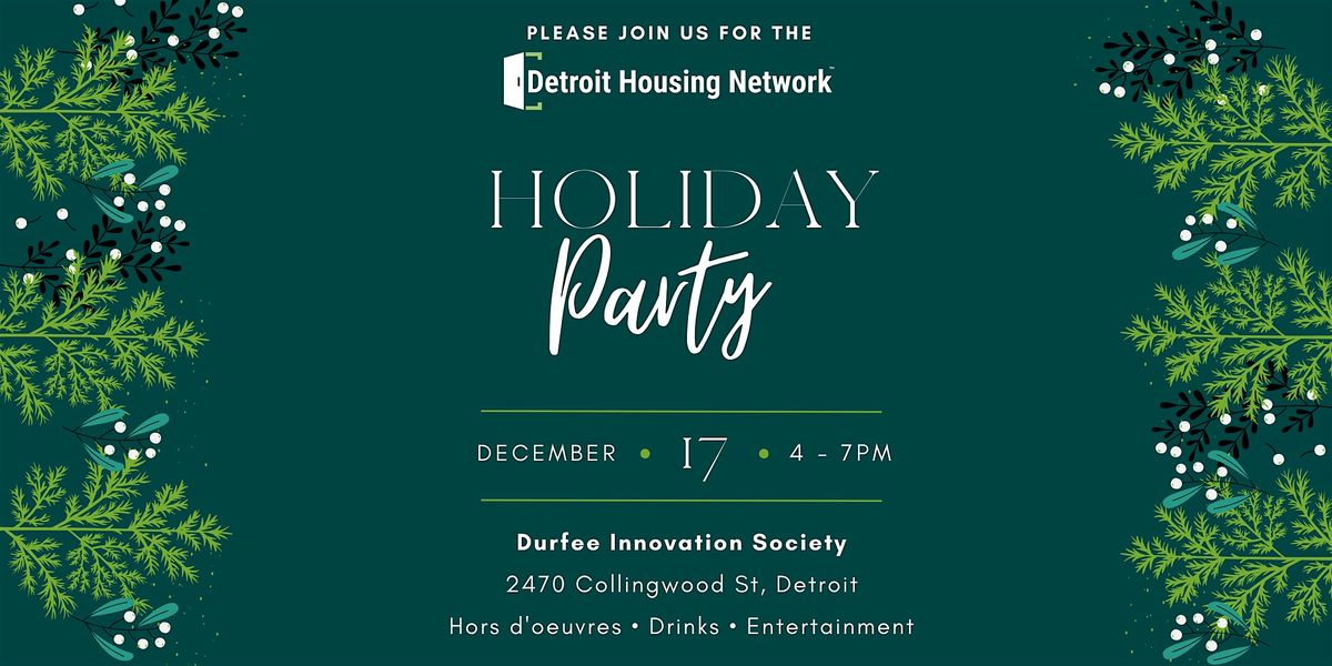 Detroit Housing Network Holiday Celebration!, 17 December | Event in Detroit | AllEvents