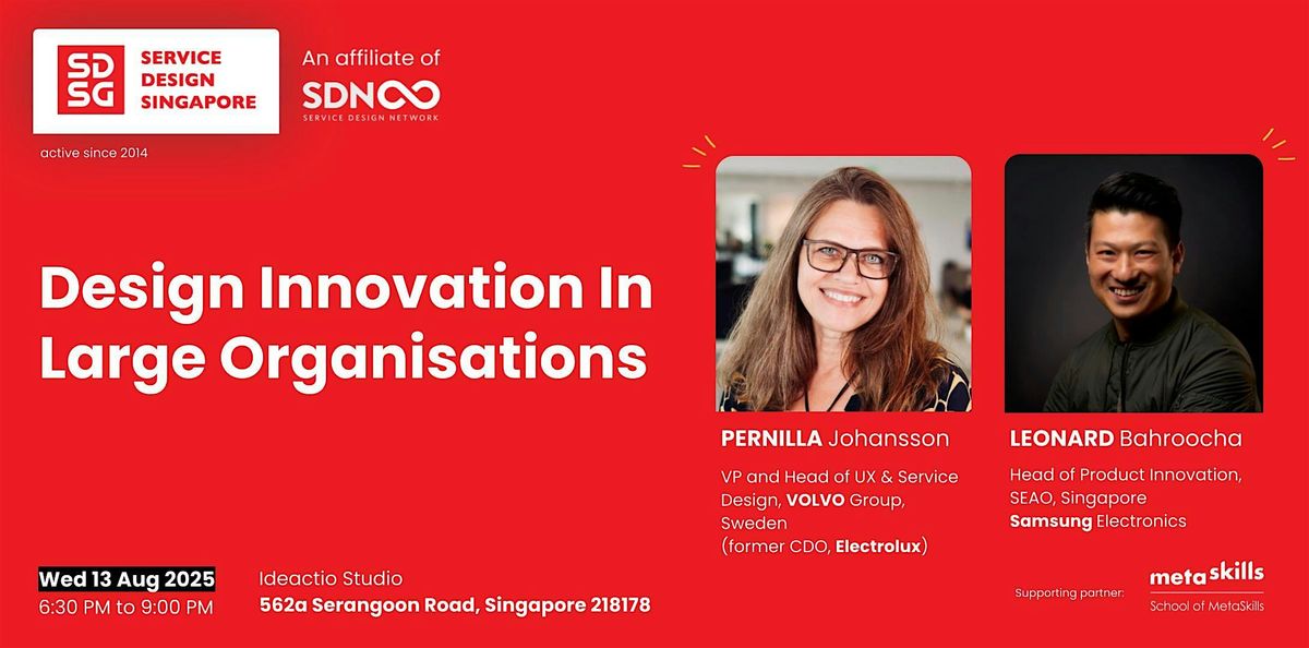 Design Innovation In Large Organisations, 13 August | Event in Singapore | AllEvents