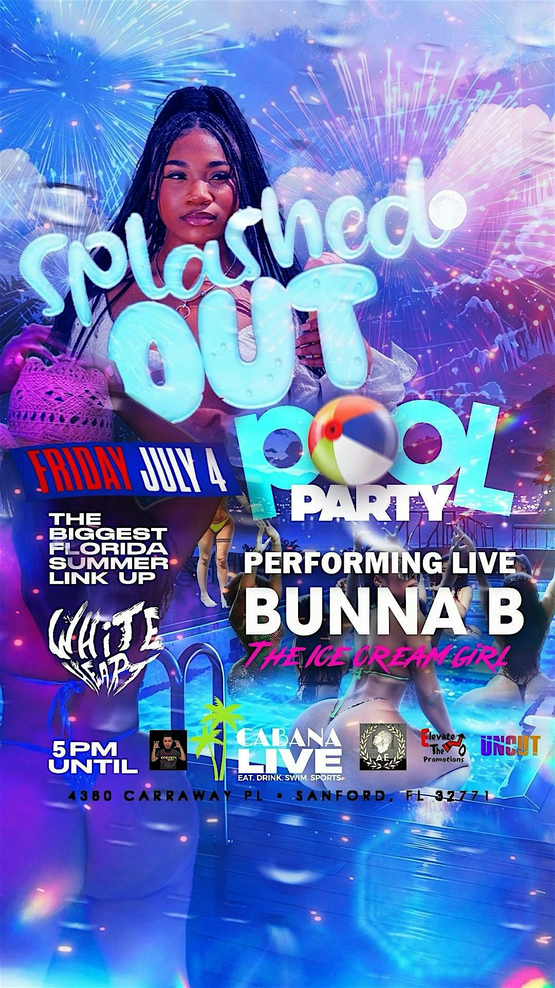 Splashed Out Pool  Party !!, 4 July | Event in Sanford | AllEvents