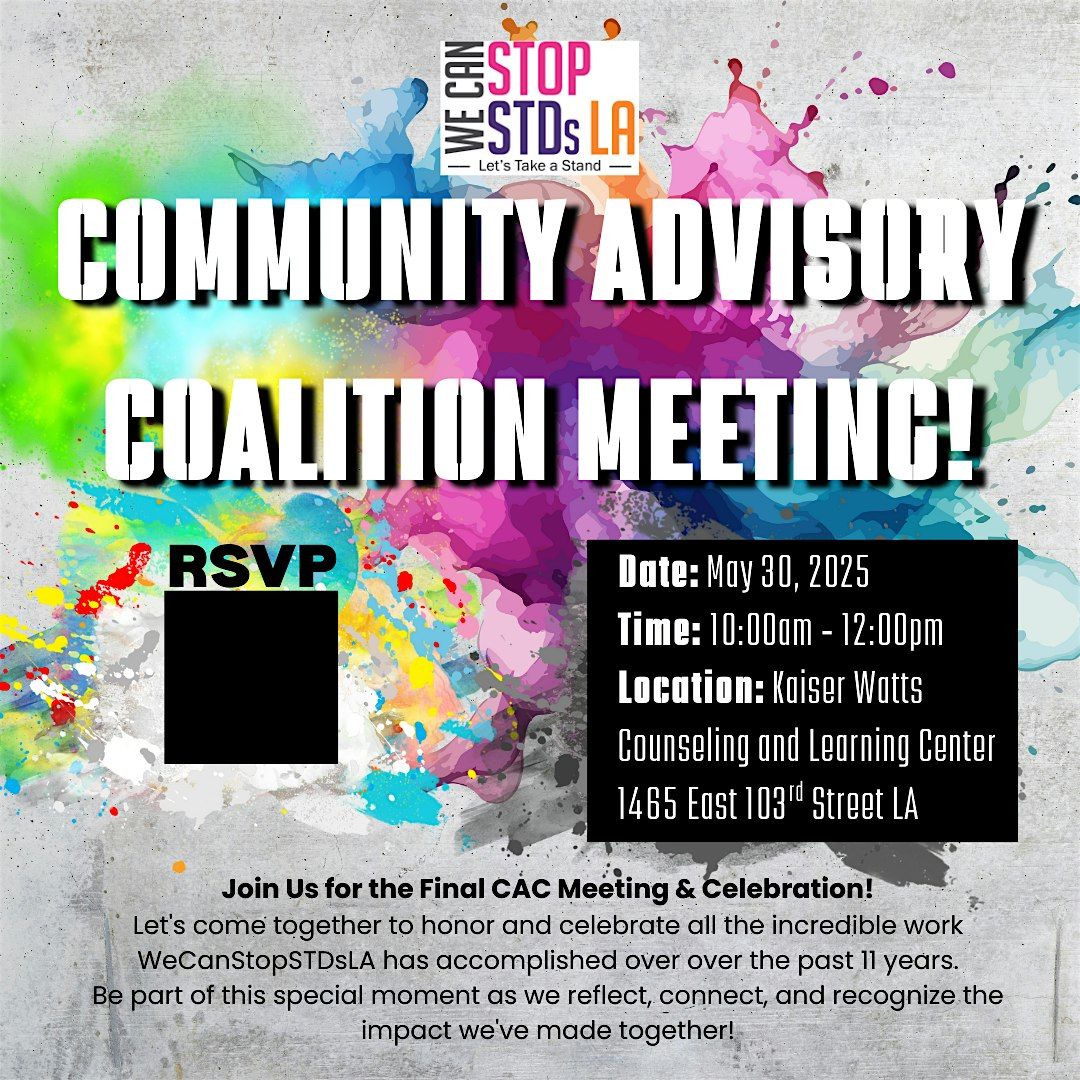 Community Advisory Coalition meeting!, 30 May | Event in Los Angeles | AllEvents