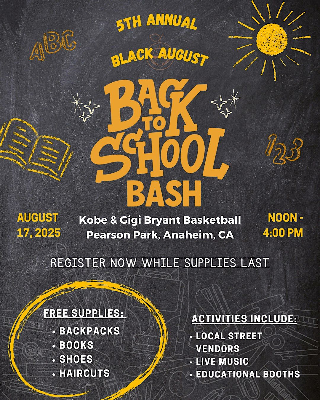 Black August: Back To School Bash, 17 August | Event in Anaheim | AllEvents