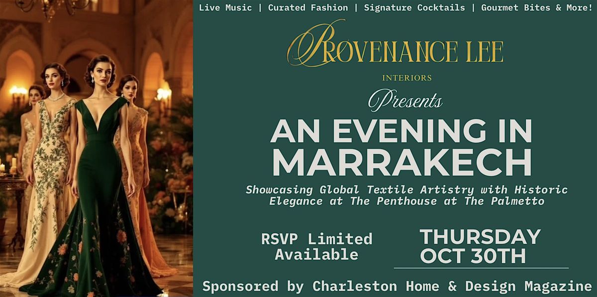 An Evening in Marrakech, 30 October | Event in Charleston | AllEvents