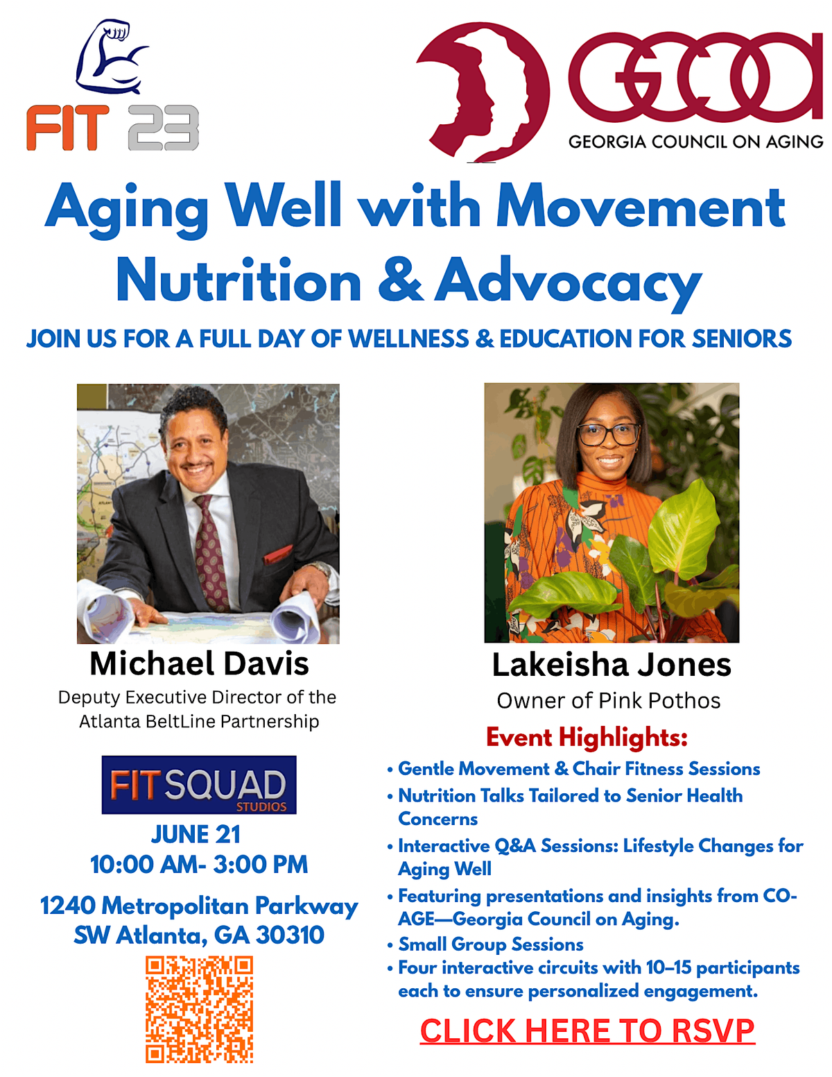Aging Well with Movement, Nutrition, and Advocacy, 21 June | Event in Atlanta | AllEvents