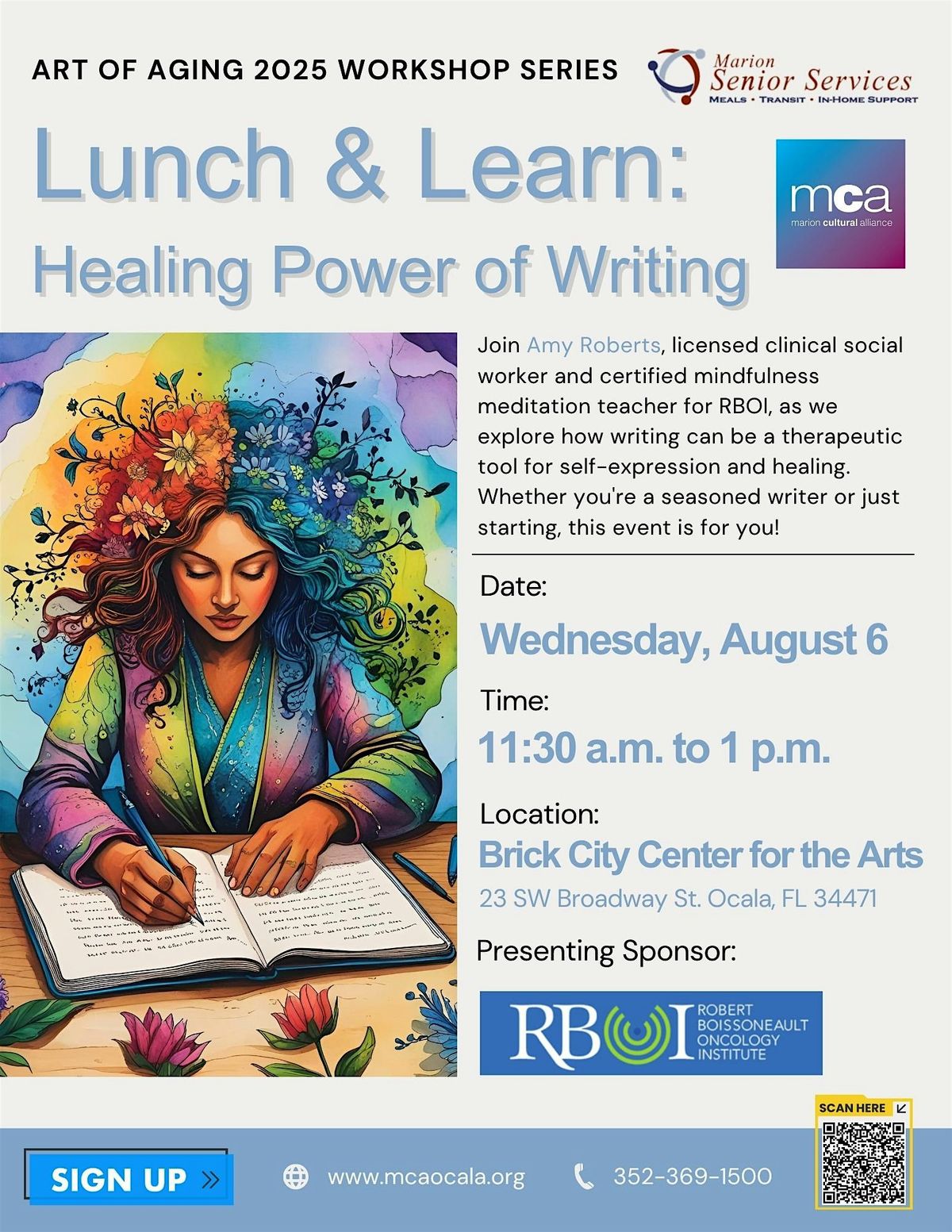 Lunch & Learn: The Healing Power of Writing, presented by RBOI, 6 August | Event in Ocala | AllEvents