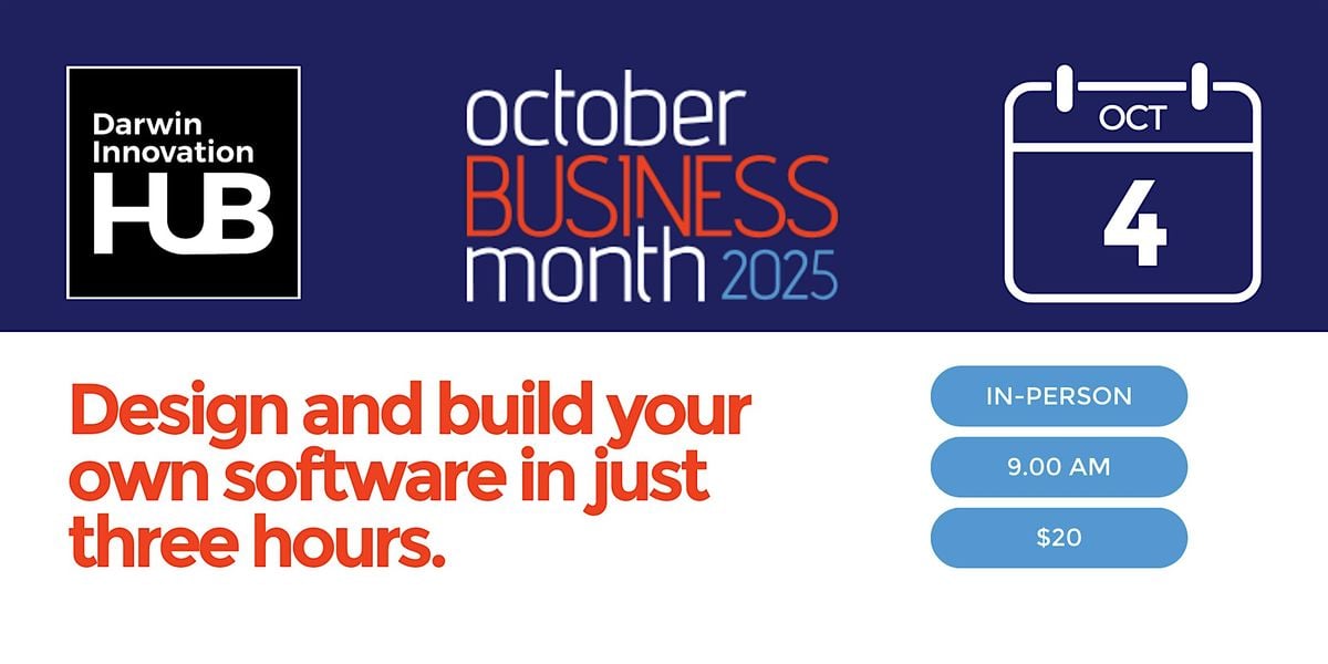 Design & Build Your Own Software in Three Hours | Event in Darwin City | AllEvents