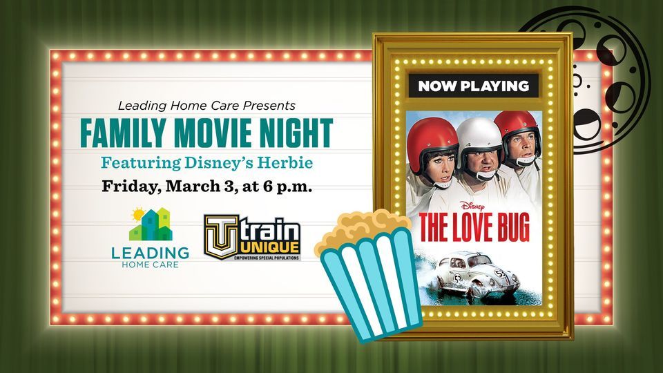 Family Movie Night featuring Disneys Herbie, The Love Bug, Leading Home