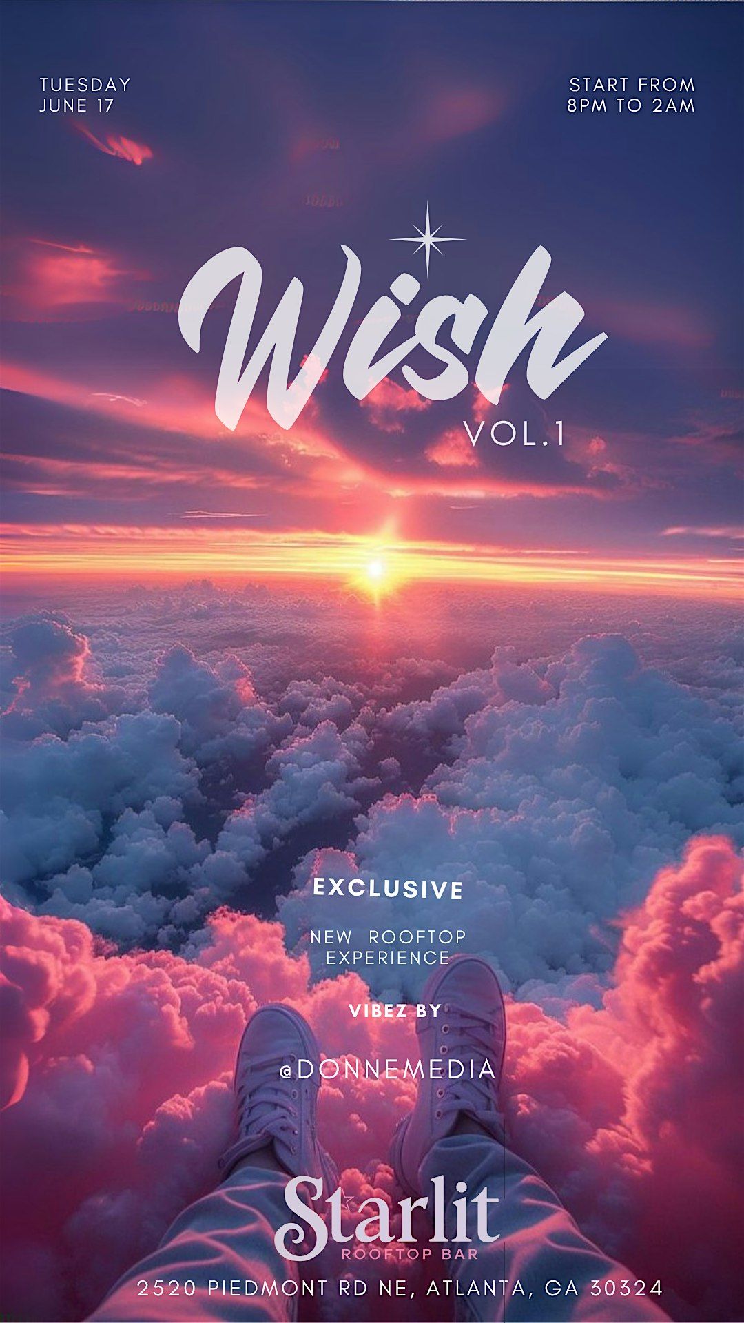 “Wish” Exclusively at Starlit Rooftop & Lounge - Tuesdays, 27 July | Event in Atlanta | AllEvents